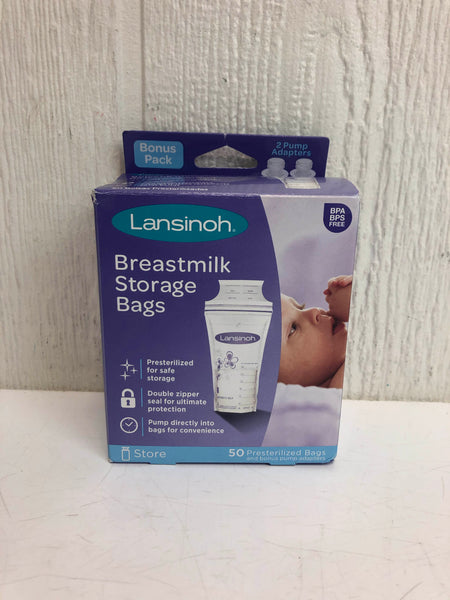 Lansinoh Breast Milk Storage Bags & Adapters