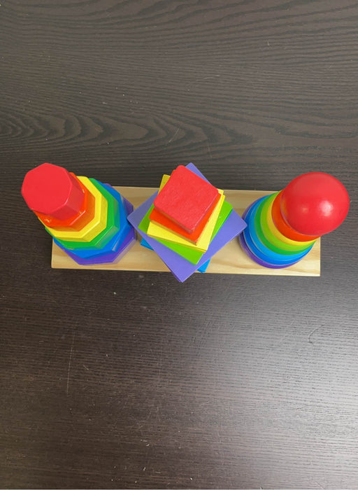 secondhand Melissa & Doug Geometric Stacker