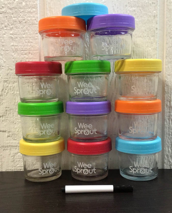 used WeeSprout Glass Baby Food Storage Containers