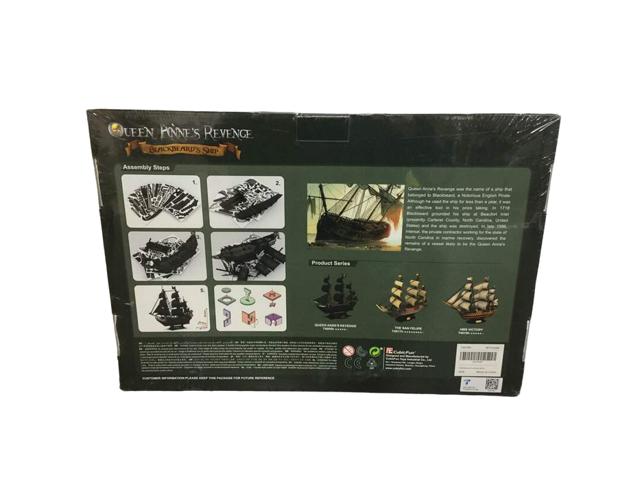 secondhand CubicFun Queen Anne’s Revenge Pirate Ship 3D Puzzle