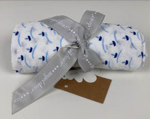 used Angel Dear Swaddle Blanket, Blue sailboats