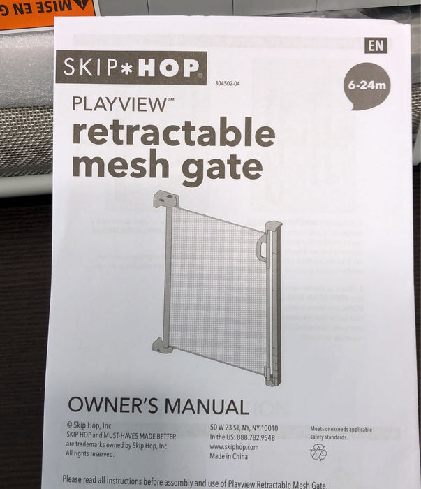 secondhand Skip Hop Playview Retractable Mesh Gate