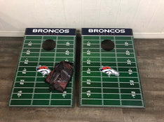 secondhand Wild Sports Cornhole Boards With Beanbags, Broncos Football