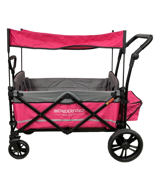 secondhand Wonderfold X2 Push + Pull Double Stroller Wagon, 2021, Pretty-n-Pink