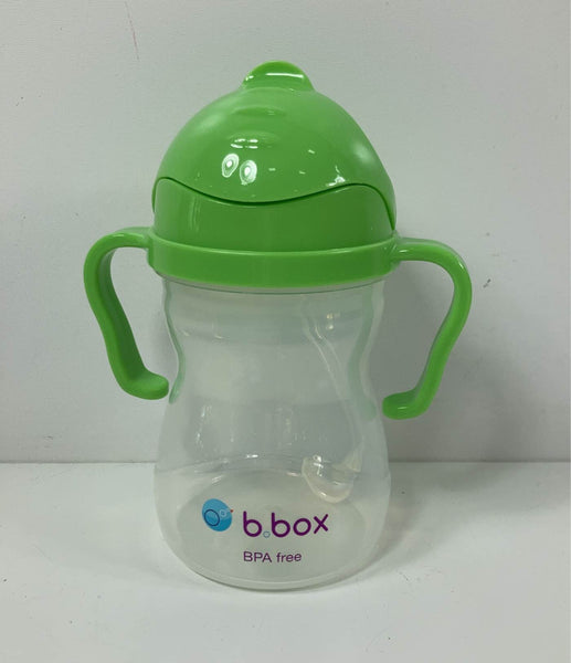 b.box Sippy Cup with Innovative Weighted Straw, Apple (Matte Lid)