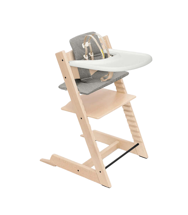 Stokke Tripp Trapp Complete High Chair, Natural, Grey Dots Cushion