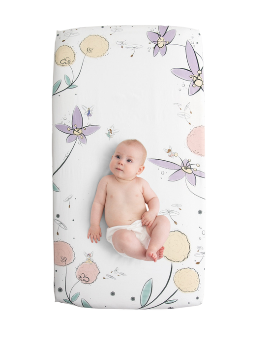 Jumpoff Jo Fitted Crib Sheet, Fairy Blossoms