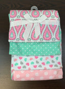 used Okie Dokie Receiving Blankets, 4 Pack