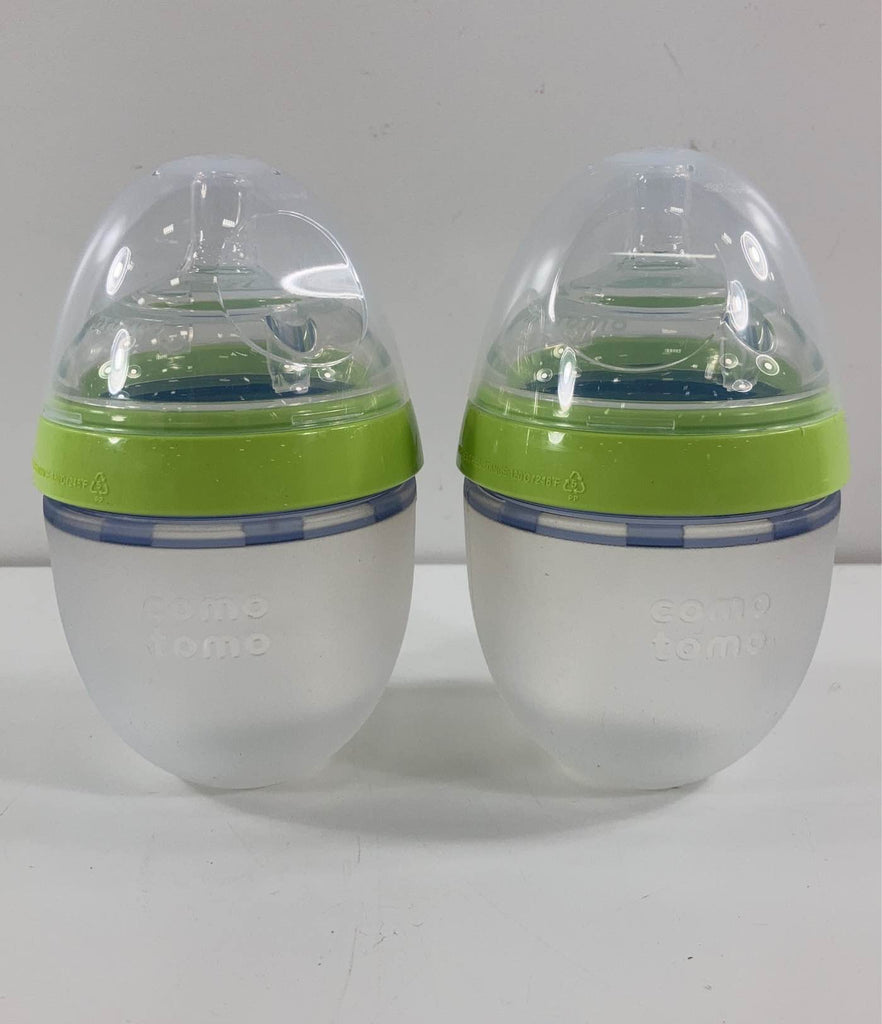 Comotomo Bottles, 2 Pack, Green, 5oz