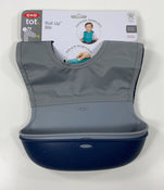 used OXO Tot Roll Up Bibs, 2 Pack, Navy and Gray