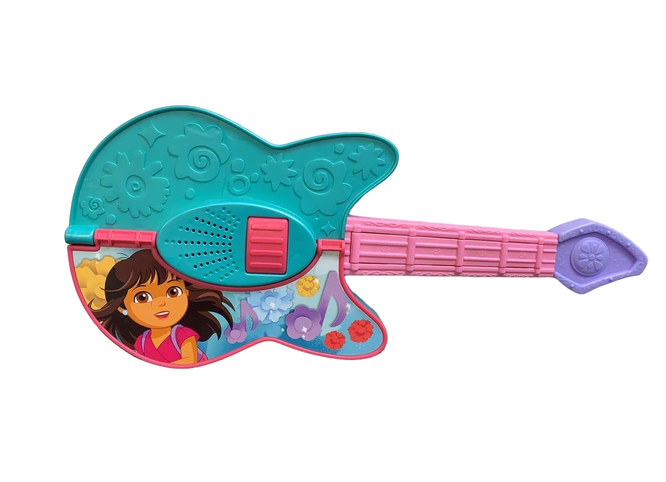 secondhand Fisher Price Dora and Friends Play-It-2-Ways Guitar