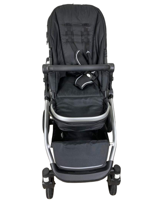 secondhand Mockingbird Single to Double Stroller, 2022, Silver with Black Leather