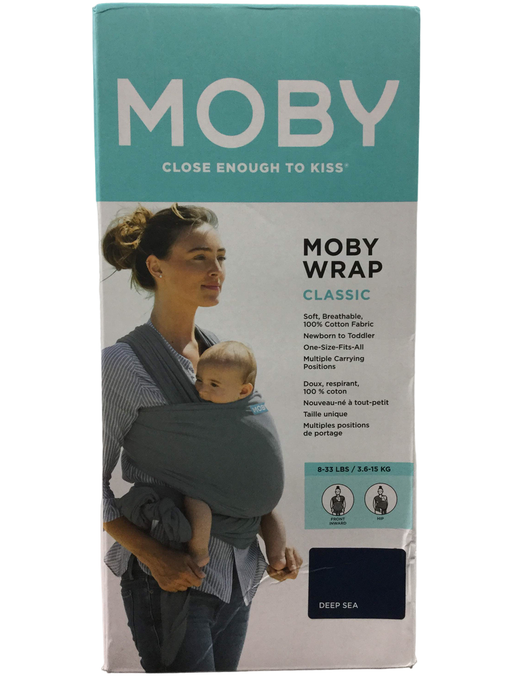 used Moby Wrap Baby Carrier, Deep Sea