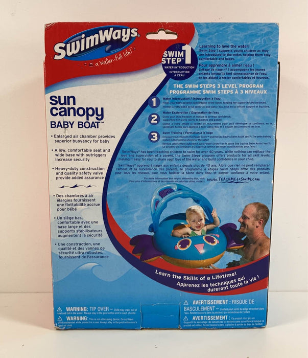 secondhand SwimWays Sun Canopy Baby Boat