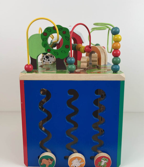 secondhand B. toys Zany Zoo Wooden Activity Cube