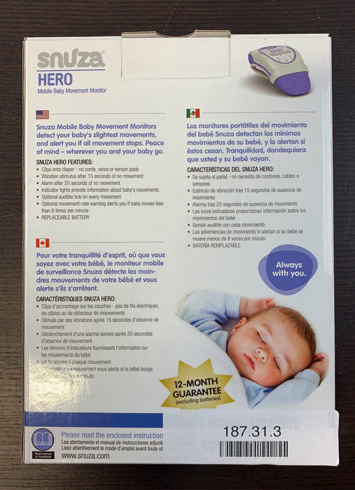 secondhand Snuza Hero Baby Movement Monitor