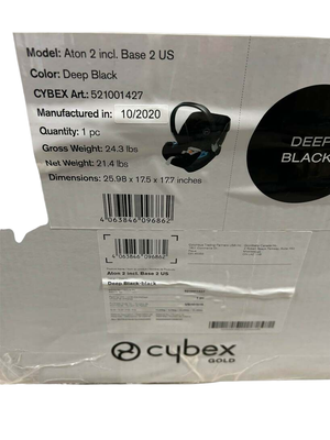 Cybex Aton 2 Infant Car Seat Deep Black 2020