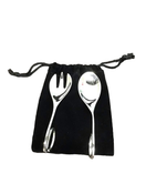 used Miza Sterling Silver Curved Baby Spoon And Fork Set