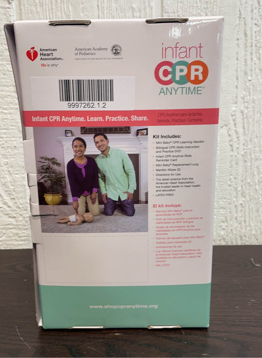 used American Heart Association Infant CPR Anytime DVD Training Kit