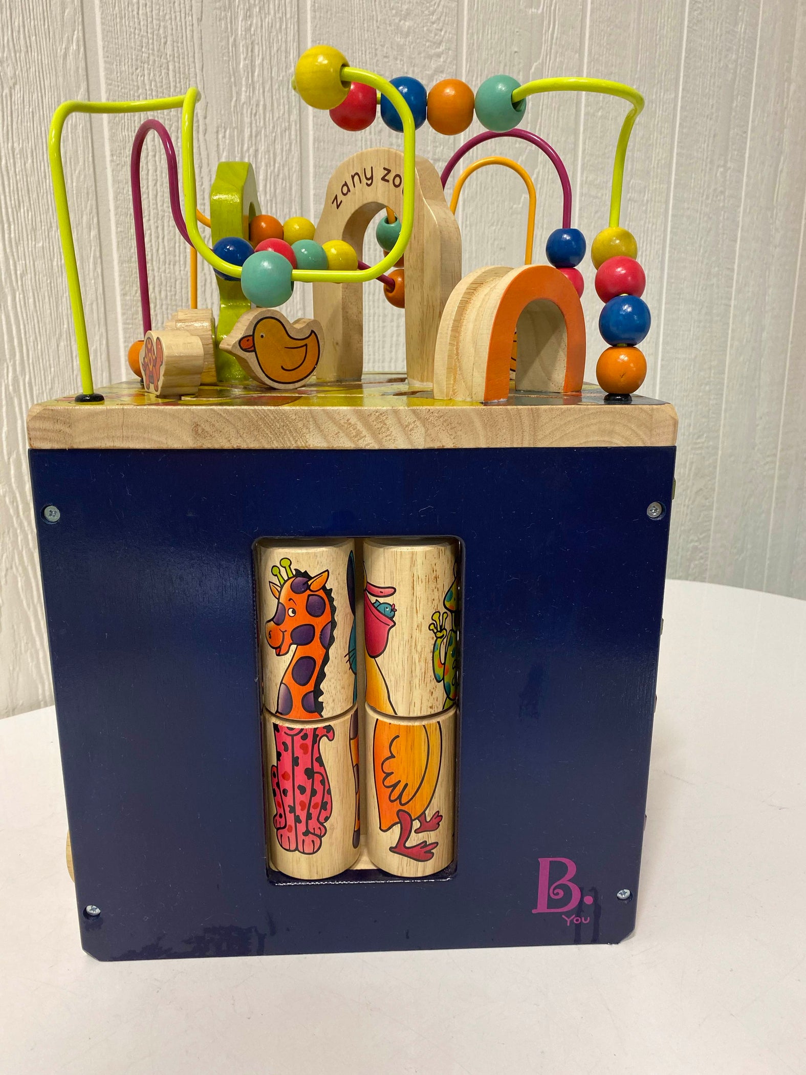 B. Toys Zany Zoo Wooden Activity Cube — GoodBuy Gear