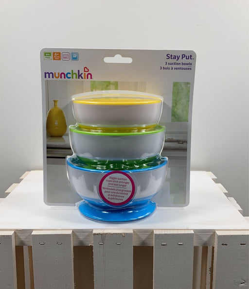 used Munchkin Stay-Put Suction Bowls 3 Pack