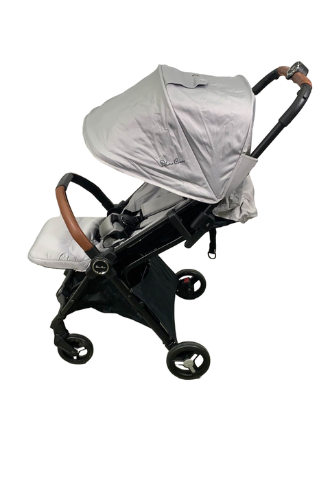 secondhand Silver Cross Jet Compact Stroller, 2022, Sterling Silver