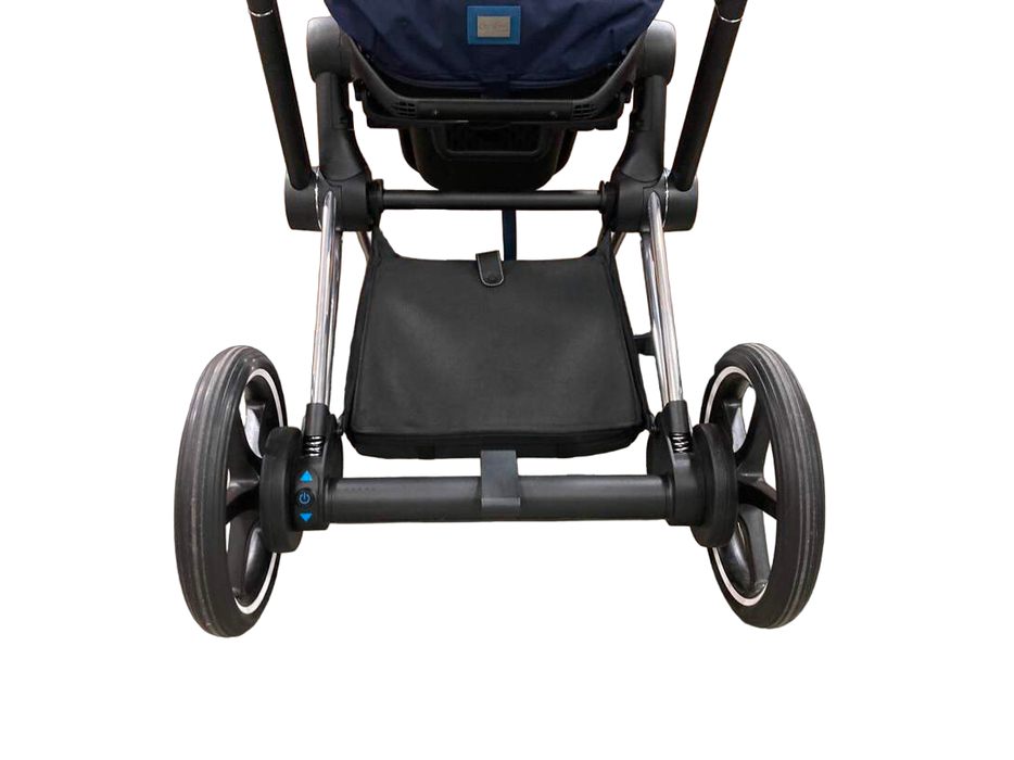 Cybex E-PRIAM Electric Stroller, 2021, Matt Black, Indigo Blue