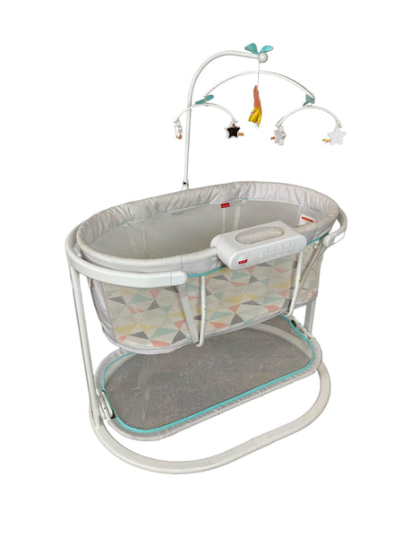 Fisher threse price soothing motions bassinet in windmill