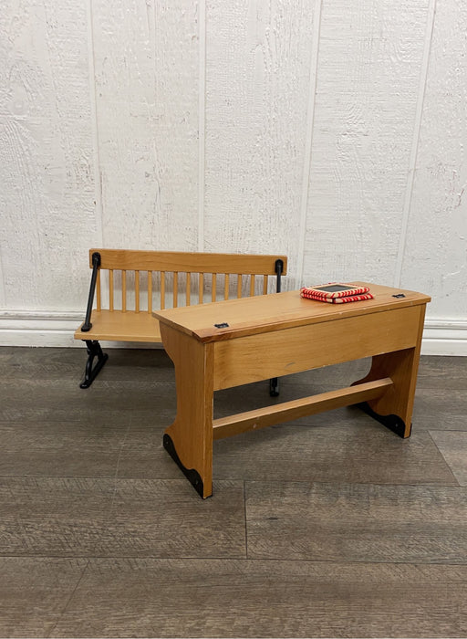 used American Girl School Desk With Bench