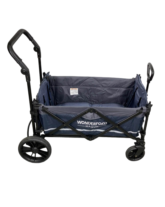 secondhand Wonderfold X2 Push + Pull Double Stroller Wagon, 2021, Navy