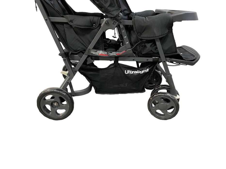 used Joovy Caboose Too Ultralight Graphite Sit And Stand Double Stroller, Black, 2021