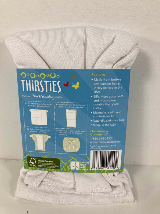 secondhand Thirsties Duo Hemp Prefold, Size One (6-18lbs)