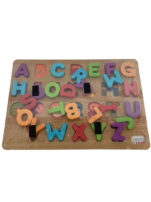 used Chuckle And Roar ABC's & 123s Wood Puzzle Set