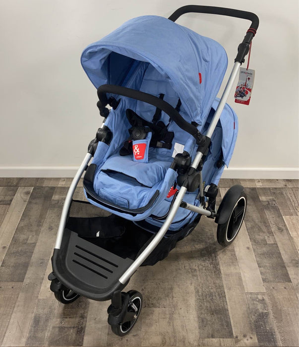 used Phil & Teds Voyager Stroller, 2016, Blue Marl