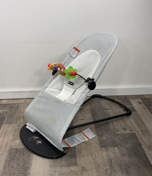 used BabyBjorn Bouncer Bliss, Black Frame, Grey Mesh