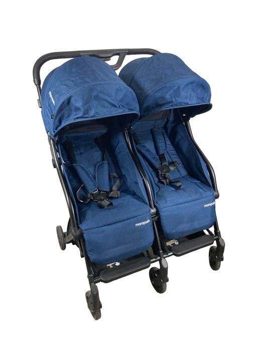 used Mompush Lithe Double Stroller, Navy, 2022