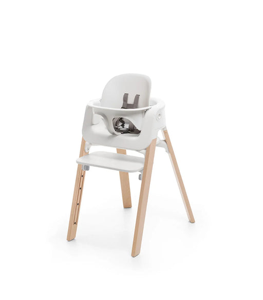 used Stokke Steps High Chair, White Seat Natural Legs