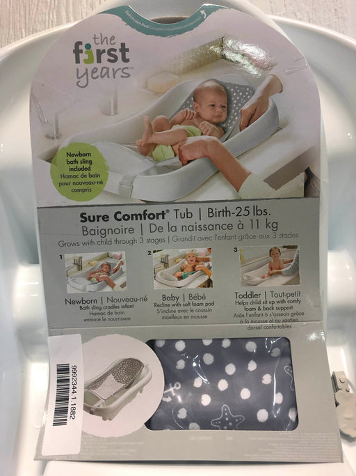 secondhand The First Years Sure Comfort Newborn To Toddler Tub, White