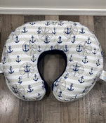 secondhand Boppy Luxe Nursing Pillow, Navy Nautical