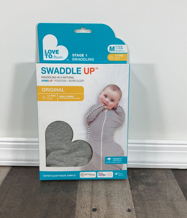 used Love To Dream Swaddle UP Original Sleep Sack, Medium, Gray