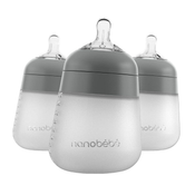 Shop Nanobébé Flexy Silicone Baby Bottles, 9oz, 2-Pack, Grey at GoodBuy Gear