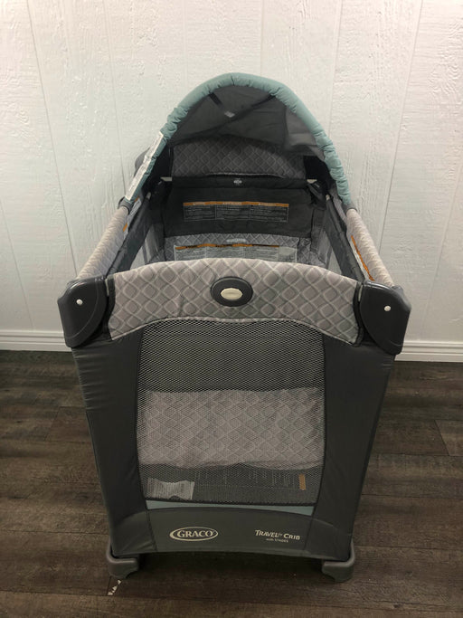 secondhand Graco Travel Lite Crib, With Stages