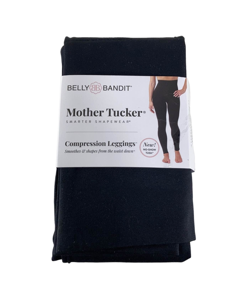 used Belly Bandit Mother Tucker Moto Style Postpartum Compression Leggings, L, Black