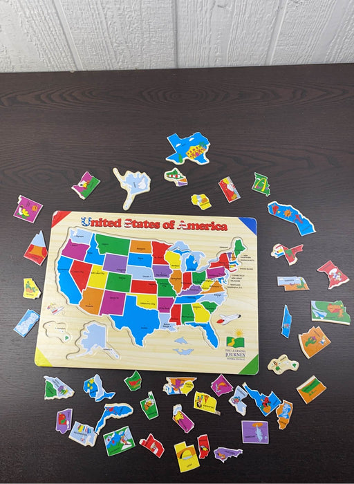 used The Learning Journey USA Map Puzzle