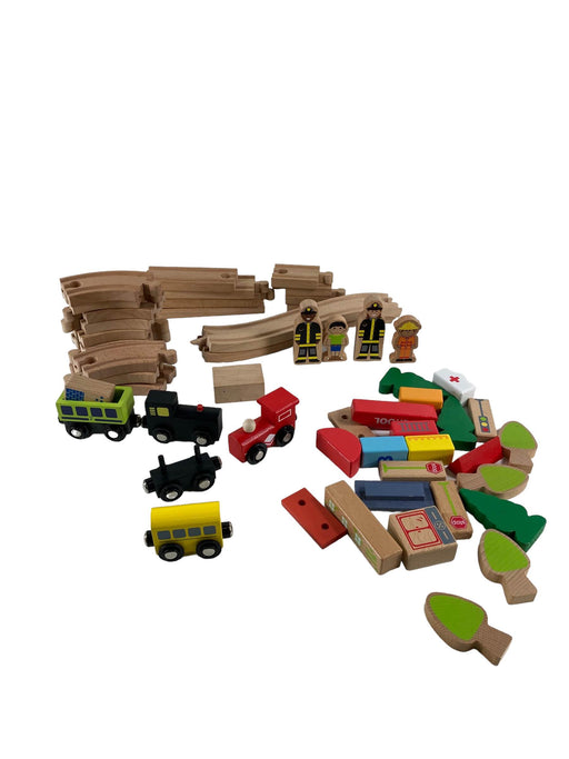 used BUNDLE Wooden Trains And Tracks, Tiny Land