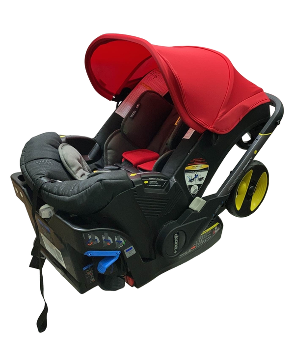 used Doona Infant Car Seat & Stroller Combo, 2021, Flame Red