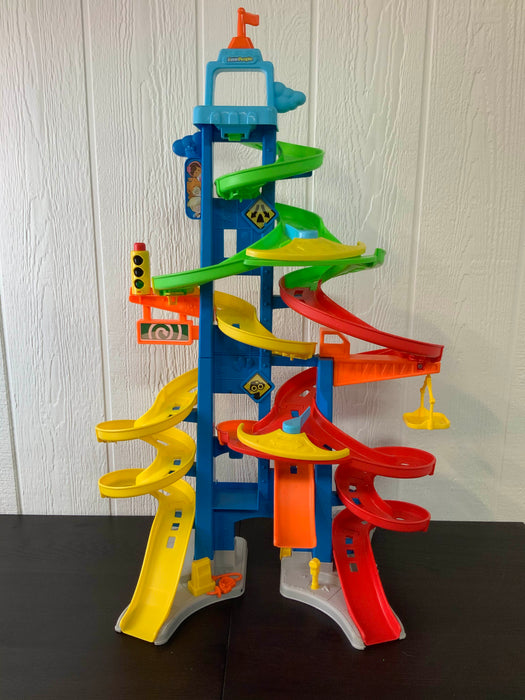 secondhand Little People City Skyway Take Turns Ramp Tower