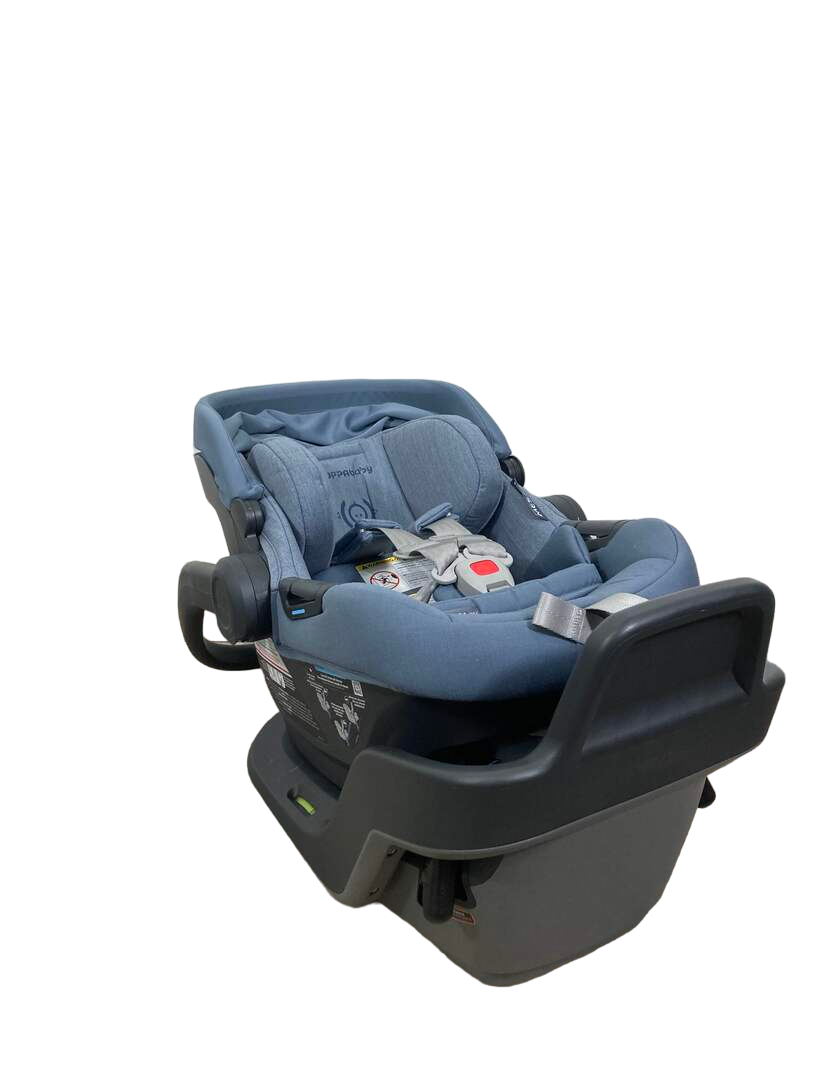 UPPAbaby MESA MAX Infant Car Seat and Base, 2022, PureTech Gregory (Blue Melange)