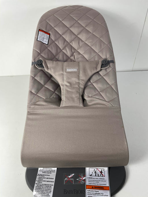 secondhand Baby Bjorn Bouncer Bliss, Sand Gray Cotton