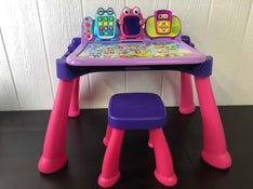 used VTech Touch And Learn Activity Desk, Pink and Purple